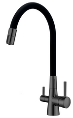 Смеситель для кухни Fabiano FKM 3121 Flex Black Steel