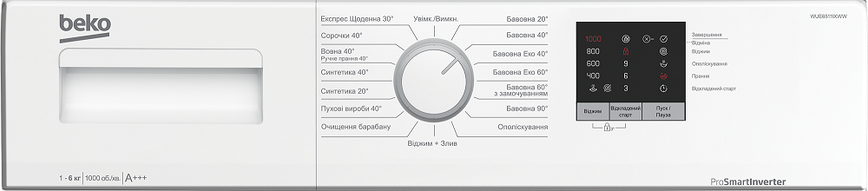 Пральна машина BEKO WUE6511IXWW